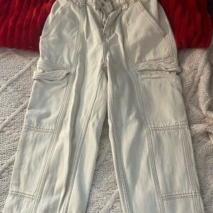 PacSun Cream Cargo Pants with Relaxed Fit